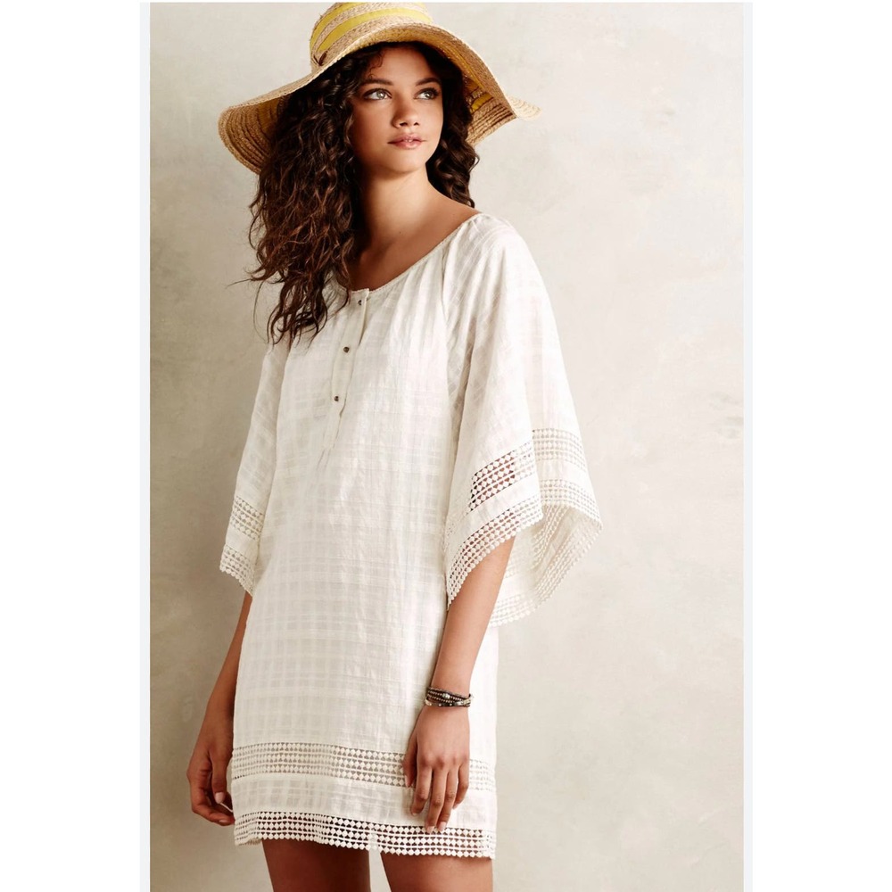 Anthropologie Vanessa Virginia Shimmered Gauze Tunic